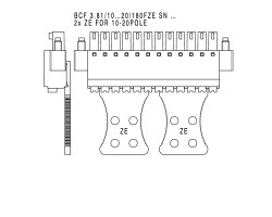Гнездовой разъем с пружинным соединением BCF 3.81/09/180FZE SN OR BX (1236010000)