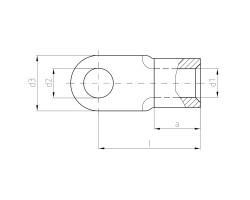 Наконечник кабельный кольцевой KQN-M10/-150 (1493370000)