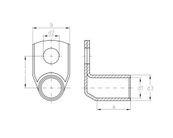 Наконечник кабельный трубчатый угловой KWN-M6/-70 90 (1496010000)