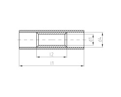 Гильза соединительные изолированная VPLI/0,5-1,0 (1491460000)