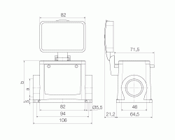 Корпус HDC 32A SDBO 1PG21G (1666550000)