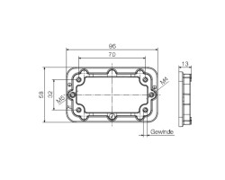 Контр-рамка HDC IP65 06B FRAME M4 (1081550000)