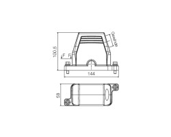 Корпус для вилки HDC IP68 10B TSS 1M20 (1082690000)