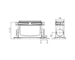 Корпус цоколя HDC IP68 24B SS 1PG36 (1081430000)