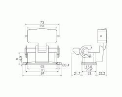 Корпус HDC 10A ALU (1664040000)