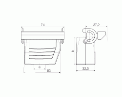 Корпус HDC 10A KLU 1M25G (1788670000)