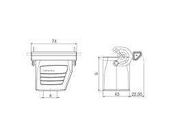 Корпус HDC 16D KLU 1PG21G (1653230000)