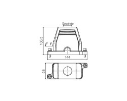 Корпус для вилки HDC IP68 10B TOS 1M20 (1082580000)