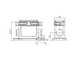 Корпус цоколя HDC IP68 10B SS 2M32 (1081320000)