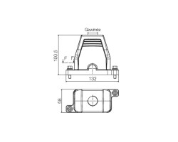 Корпус для вилки HDC IP68 06B TOS 1M32 (1082440000)