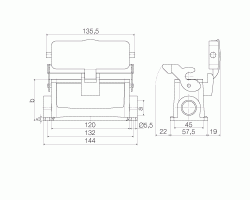 Корпус HDC 64D SDLU 1M25G (1904430000)