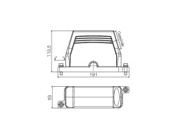 Корпус для вилки HDC IP68 24B TSS 1PG36 (1083010000)