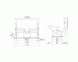 Корпус HDC 16B ALU (1209700000)