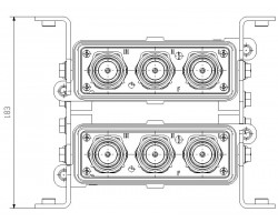 Промышленный разъем HDC HP550 KIT 6F150 (1214730000)