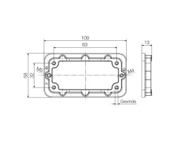 Контр-рамка HDC IP65 10B FRAME M4 (1081560000)