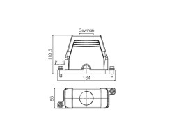 Корпус для вилки HDC IP68 16B TOS 1M25 (1082700000)