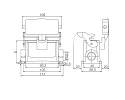 Корпус HDC 40D SDLU 1M25G (1903070000)