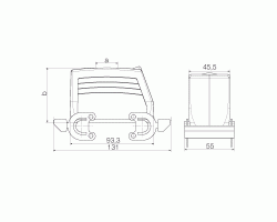 Корпус HDC 16B TOBO 1M25G (1788220000)