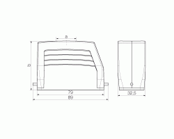 Корпус HDC 16A TOLU 1PG16G (1664810000)