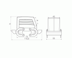 Корпус HDC 24D TSBO 1M32G (1787250000)