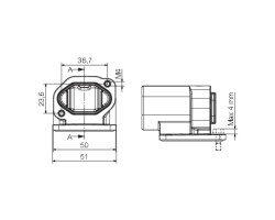 Корпус угловой HDC IP68 04A AWS 1M20 (1081480000)