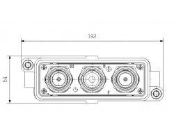 Промышленный разъем HDC HP550 KIT Y 1F240 (1332640000)