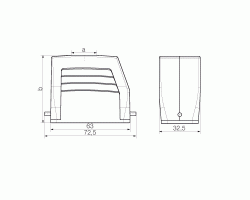 Корпус HDC 10A TOLU 1M25G (1788610000)