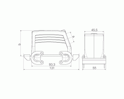 Корпус HDC 16B TSBO 1PG21G (1657380000)