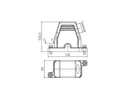 Корпус для вилки HDC IP68 06B TSS 1M20 (1082510000)