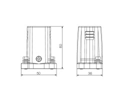 Корпус для вилки HDC IP68 04A TOS 1M20 (1082390000)