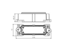 Проходной корпус HDC IP68 HP 24B A (1120040000)