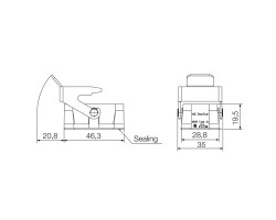 Проходной корпус HDC HQP ALU CS (1354950000)