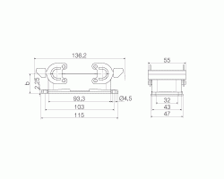 Корпус HDC 16B ABU (1208600000)