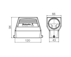 Корпус HDC 64D TSLU 1M50G (1111150000)